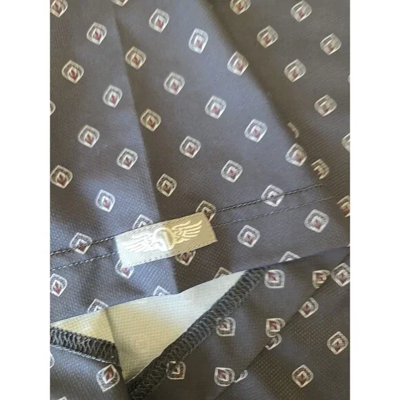 Straight Down Polo Shirt Mens XL Blue/Gray Golf Performance Geometric Argyle - Picture 3 of 6